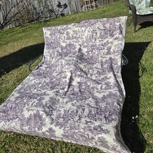 Laura Ashley English Country Print Purple toile fabric 4.8 yards
